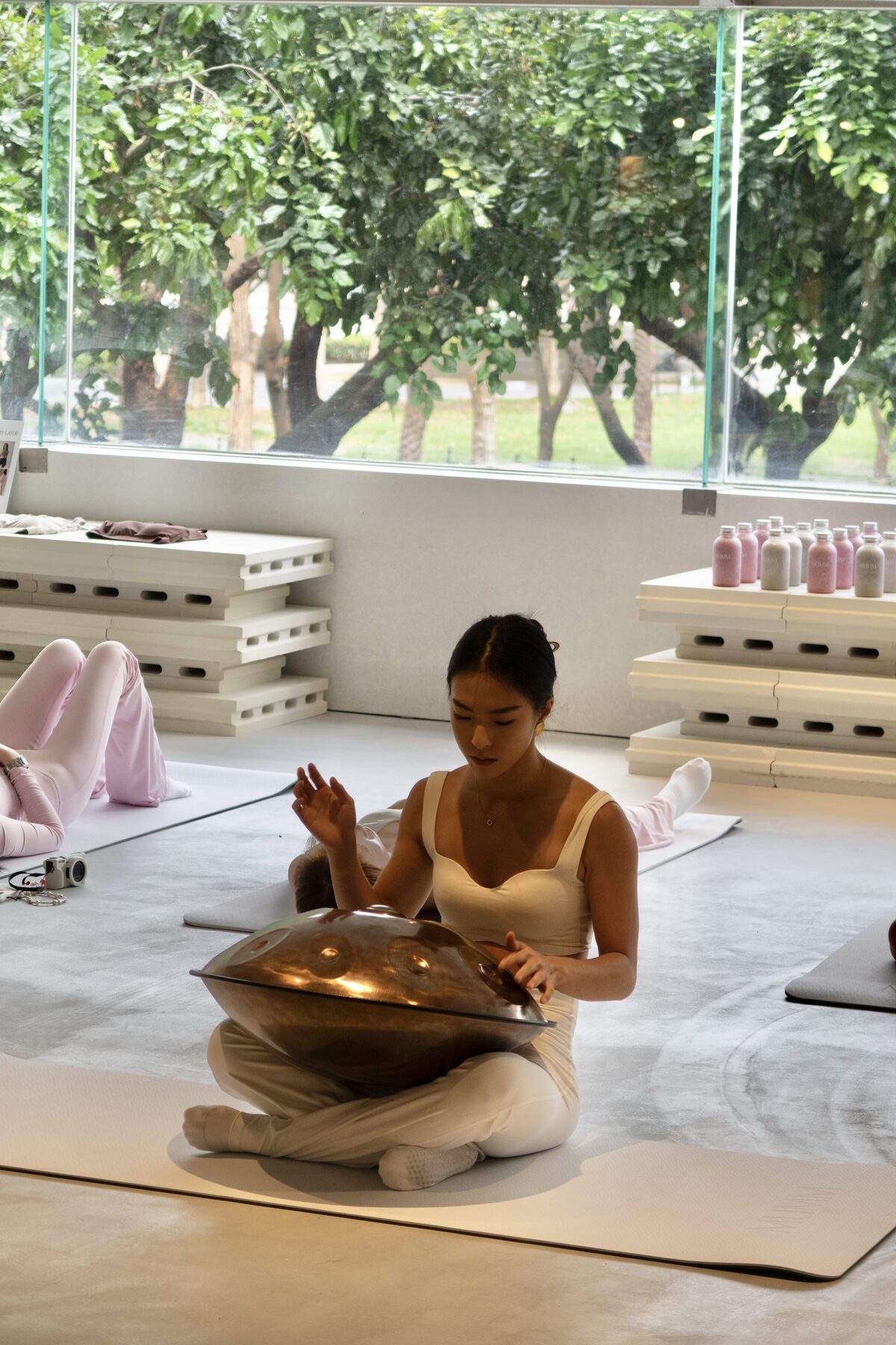 MUMM flagship store yoga and sound healing